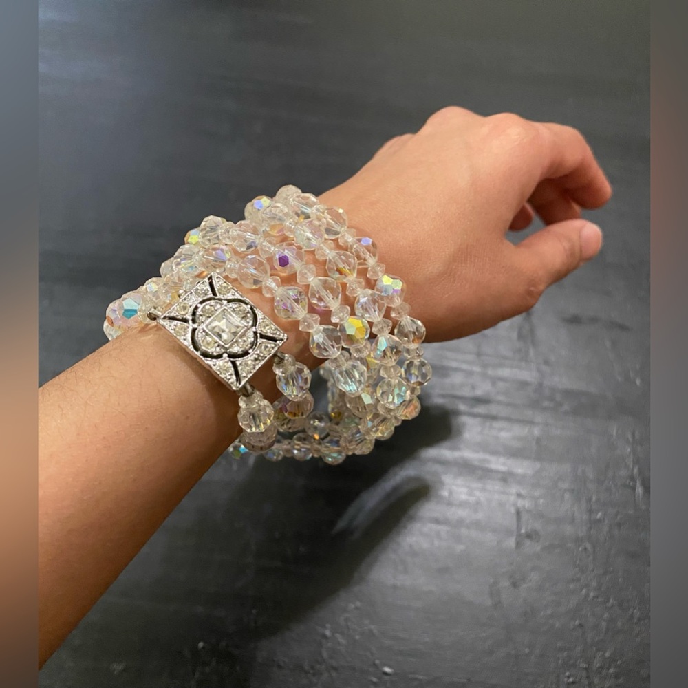 Sparkly, vintage 2-in-1 necklace and bracelet